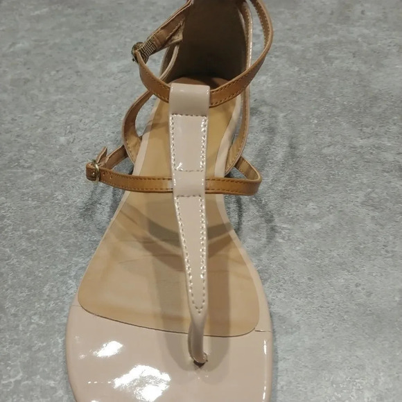 G21 Flat Strappy Sandals, Tan/Nude, 10 - Picture 2 of 9